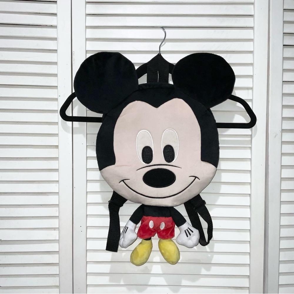 Disney Mickey Mouse Big Head Plush Backpack
